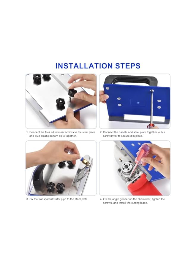 PROMASS Tile Chamfering Tool 45 Degree, Angle Grinder Stand for Tile 45° Chamfer Cutting, Type 100 Angle Grinder Tile Chamfer Stand Attachment, Angle Grinder Chamfering Tool for Cutting Ceramic Stone. - Image 4