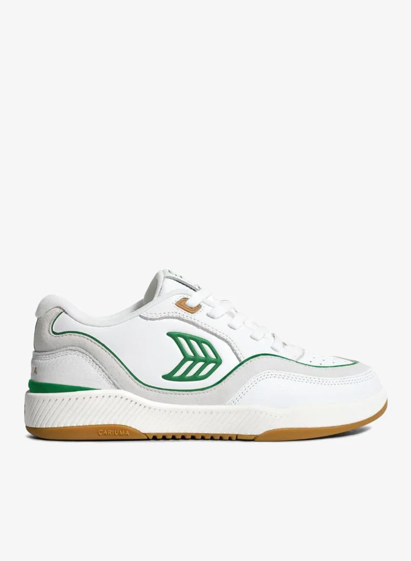 كاريوما UBA Gum White Leather Green Logo Sneaker