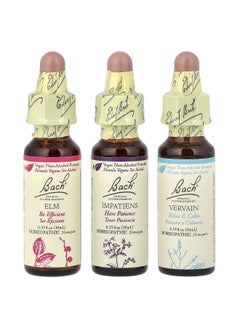 Bach Bach, Original Flower Remedies, Motivation Kit, Get It Done, 3 Droppers, 0.35 fl oz (10 ml) Each  - Image 1