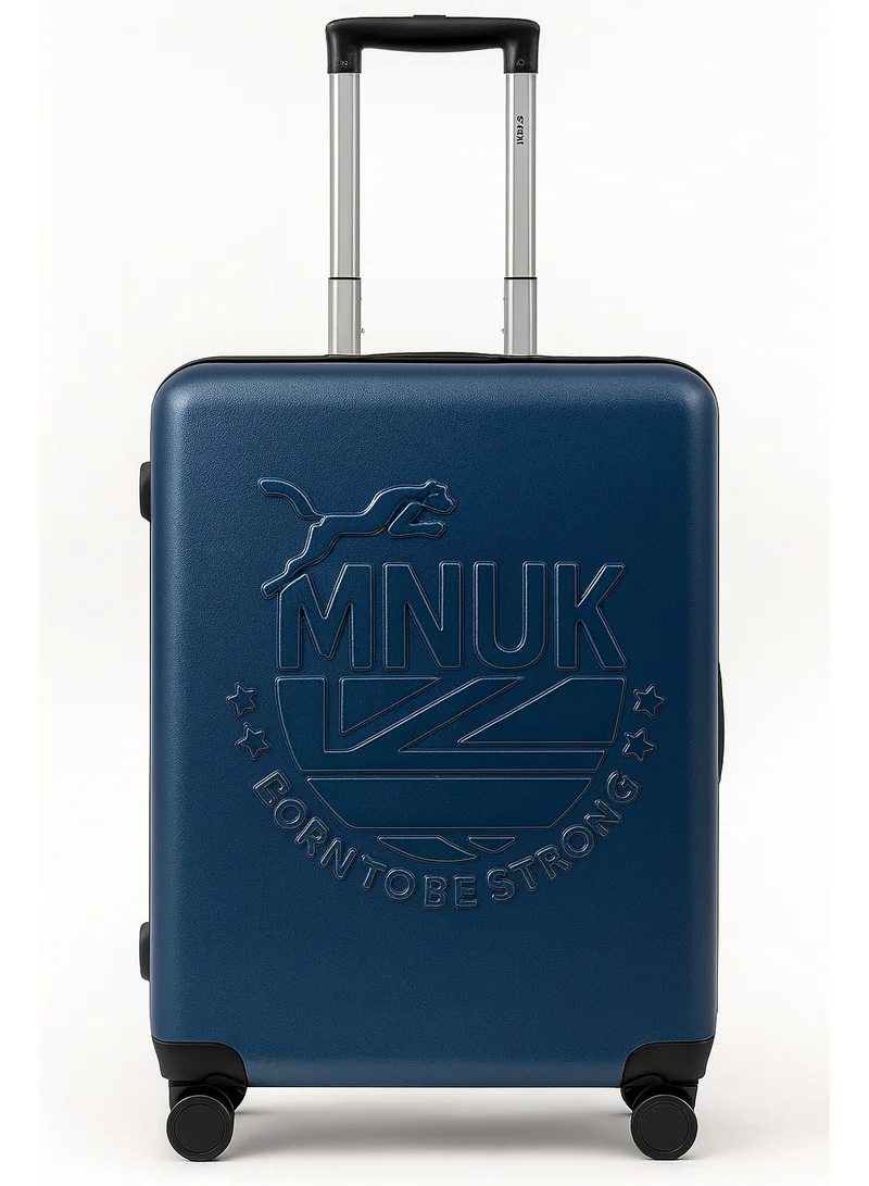 MNUK MANCHESTER 24inch Luggage bag| Polycarbonates & ABS Hardside Luggage Trolley with TSA Lock| Double 360Â° 4 Wheeler|Medium- 24 Inch| Blue