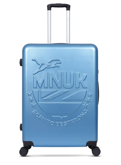 MNUK MANCHESTER 24inch Luggage bag| Polycarbonates &amp; ABS Hardside Luggage Trolley with TSA Lock| Double 360Â° 4 Wheeler|Medium- 24 Inch| Blue