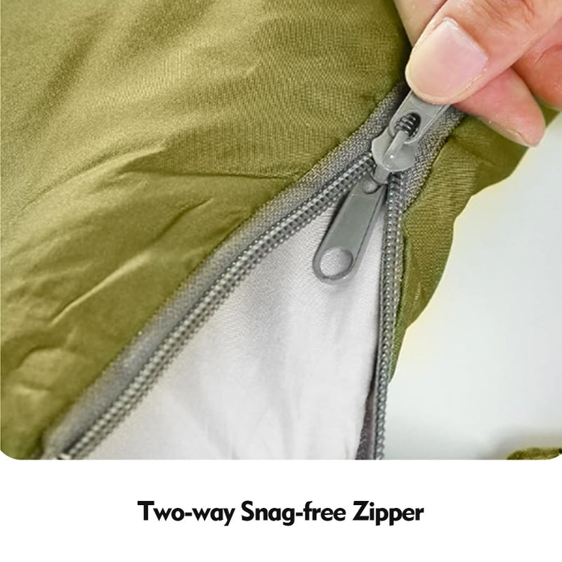 Blackpongo Double Sleeping Bag for Adults Men Women, XL Queen Size Two Person Sleeping Bag for All Season Camping Hiking Backpacking 2 Person Sleeping Bags for Cold Weather & Warm - Image 5