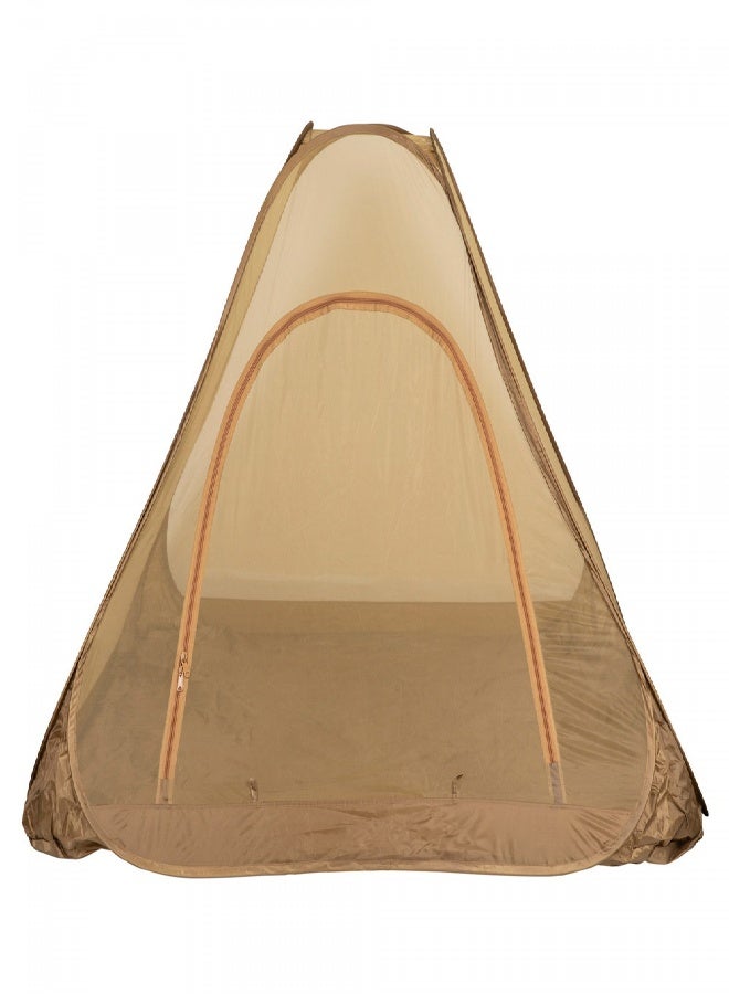 السنيدي ناموسية رحلات تلقائية، ناموسية نايلون، رملي، مقاس 200*200*145 سم - Image 2