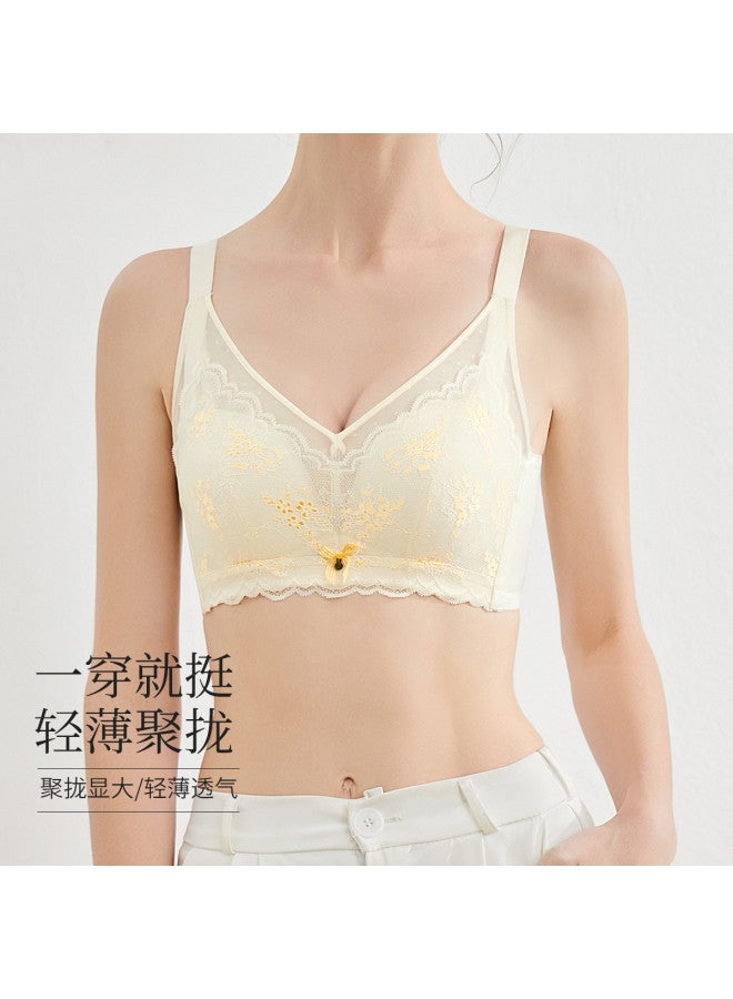 Fenton thin Cup Breathable Slimming Plus-size Supportive Non-wire Anti-sag Women's Bra - Image 3