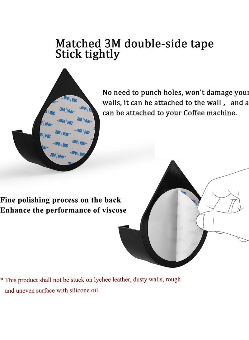 SOLARAE حامل حائط لفلتر القهوة، شماعة فلتر القهوة، حامل فلتر آلة الإسبريسو المثبت على الحائط، متوافق مع فلتر 51/54/58 مم DPH5713B - Image 4