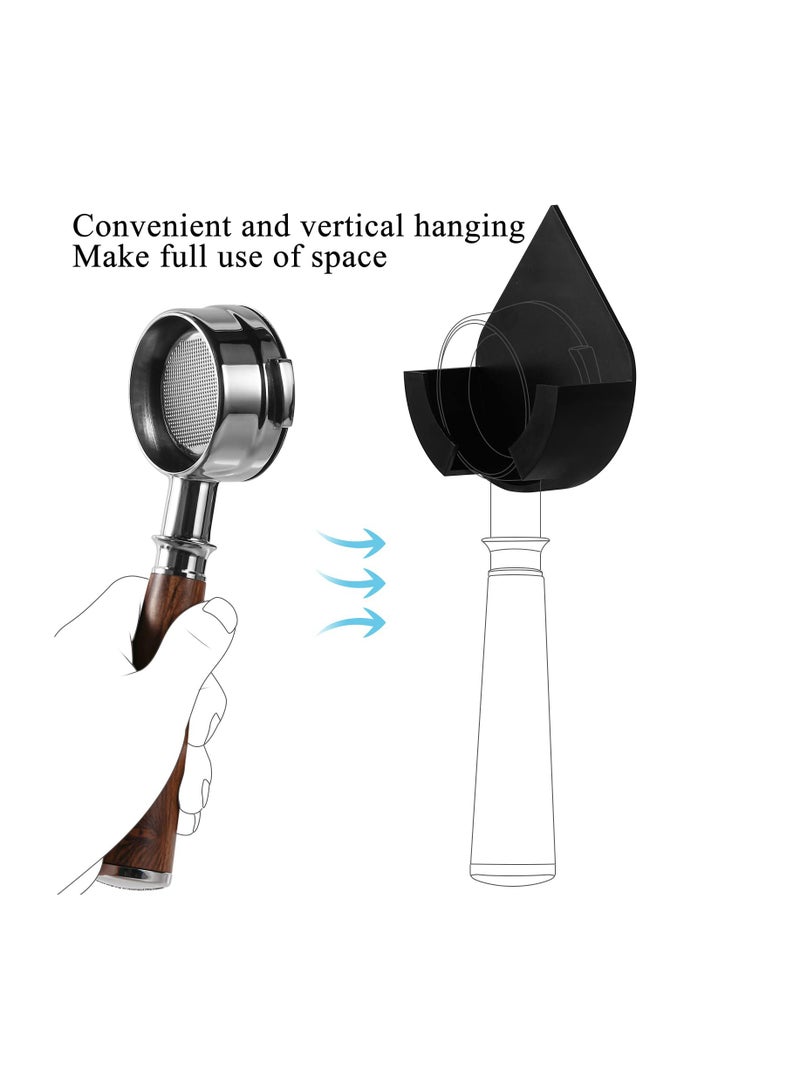 SOLARAE حامل حائط لفلتر القهوة، شماعة فلتر القهوة، حامل فلتر آلة الإسبريسو المثبت على الحائط، متوافق مع فلتر 51/54/58 مم DPH5713B - Image 5