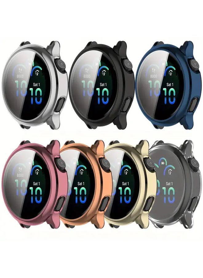 حافظة TPU مطليّة بالوردي الذهبي لـ Vivoactive 6 مع واقي شاشة كامل التغطية - Image 3