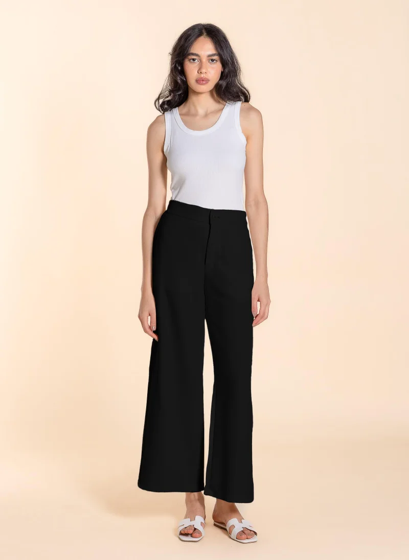 Shapes black WIDE LEG TROUSERS for Women | Best Price UAE