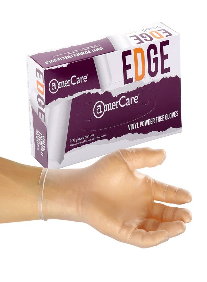 AmerCare Verge Powder Free Gloves, Vinyl, Large, Case of 1000 - Image 2
