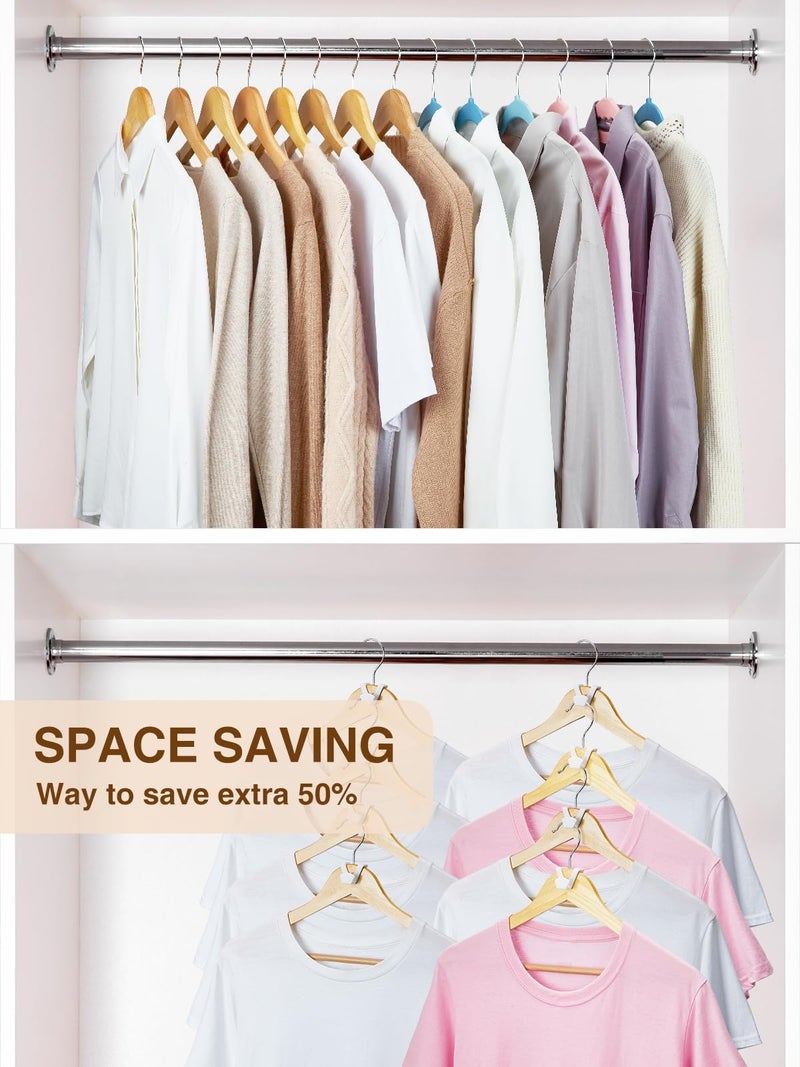 Smartor Clothes Hanger Connector Hooks 60 Pack, Closet Storage and Organization as Hangers Space Saving, Hanger Add on Hook as Closet Organizer, Stacking Hangers, Cascading Space Saver, White - Image 4