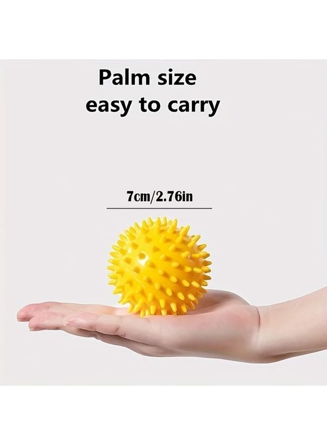 Black Deep Tissue Spiked Massage Ball For Pain Stress Sore Muscles Back Feet Body - Image 2