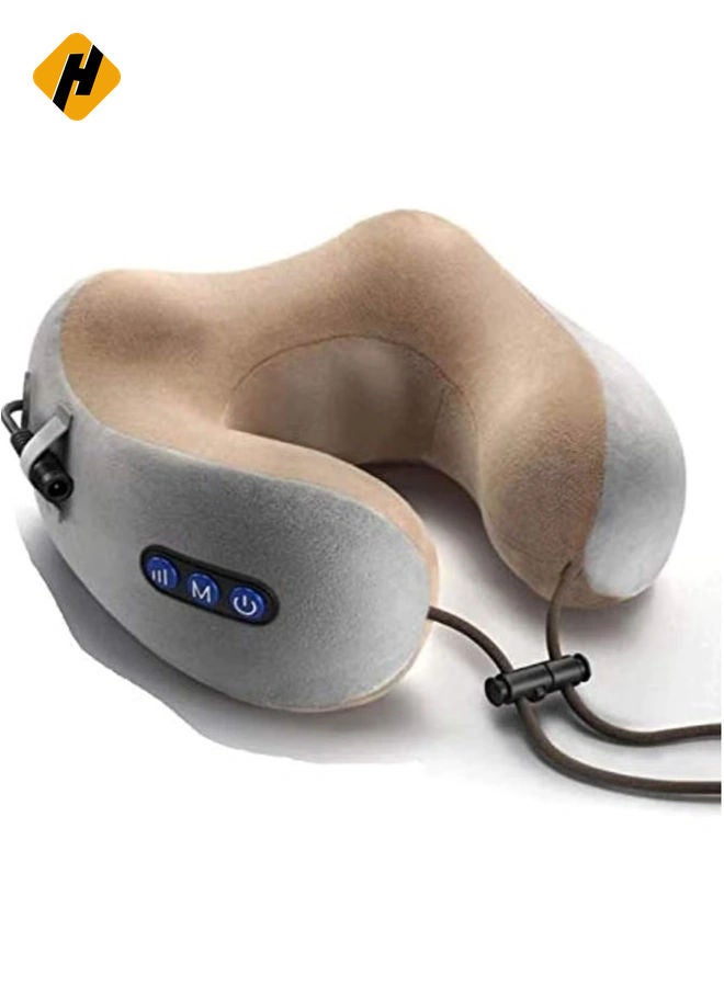 HuHa Rechargeable U Shaped Cervical Massage Pillow Neck Massager Vibration Pillow, Multifunctional Shoulder and Electric for Relax Muscles Fatigue - Image 1
