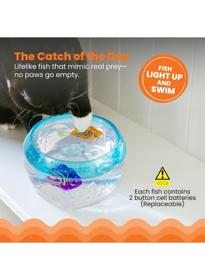 Catstages Meow-smerizing Fish Electronic Cat Toys, 2Pk, Replacement Pack for Meow-smerizing Fish Bowl, Multicolored - Image 3