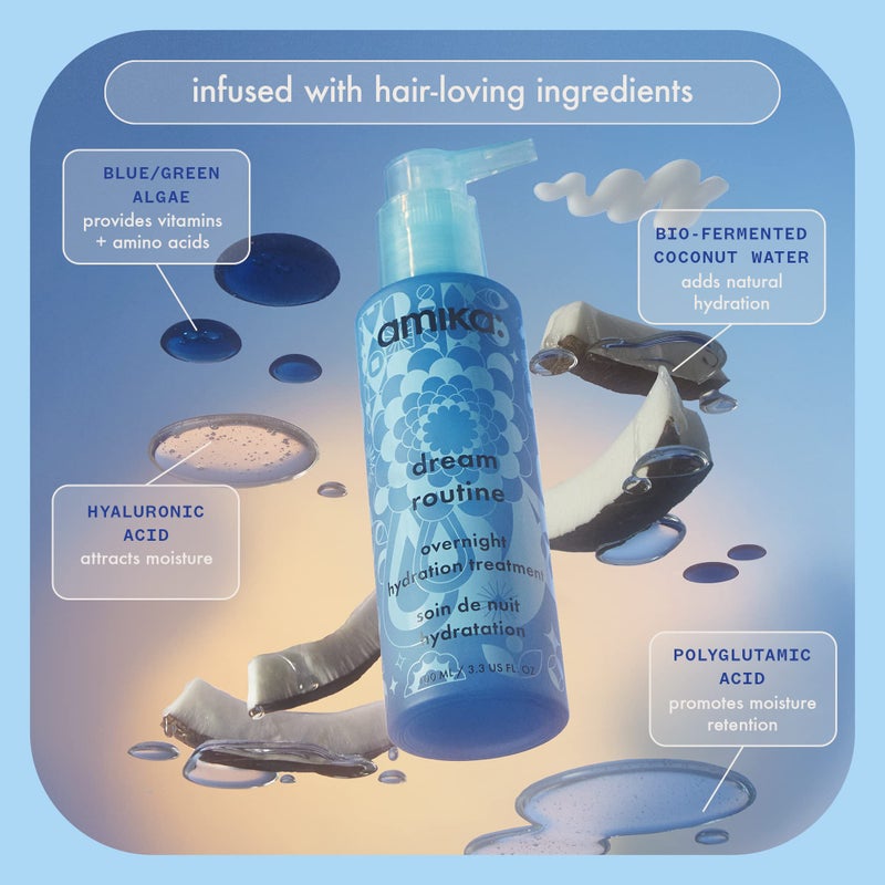 amika قناع الشعر المرطب الليلي من أميكا دريم روتين، 100 مل - Image 2