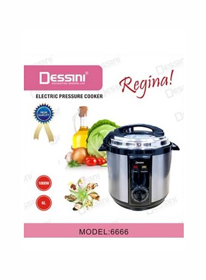 ديسيني طنجرة ضغط كهربائية. 6 L 1000 W 6666 فضي - Image 2