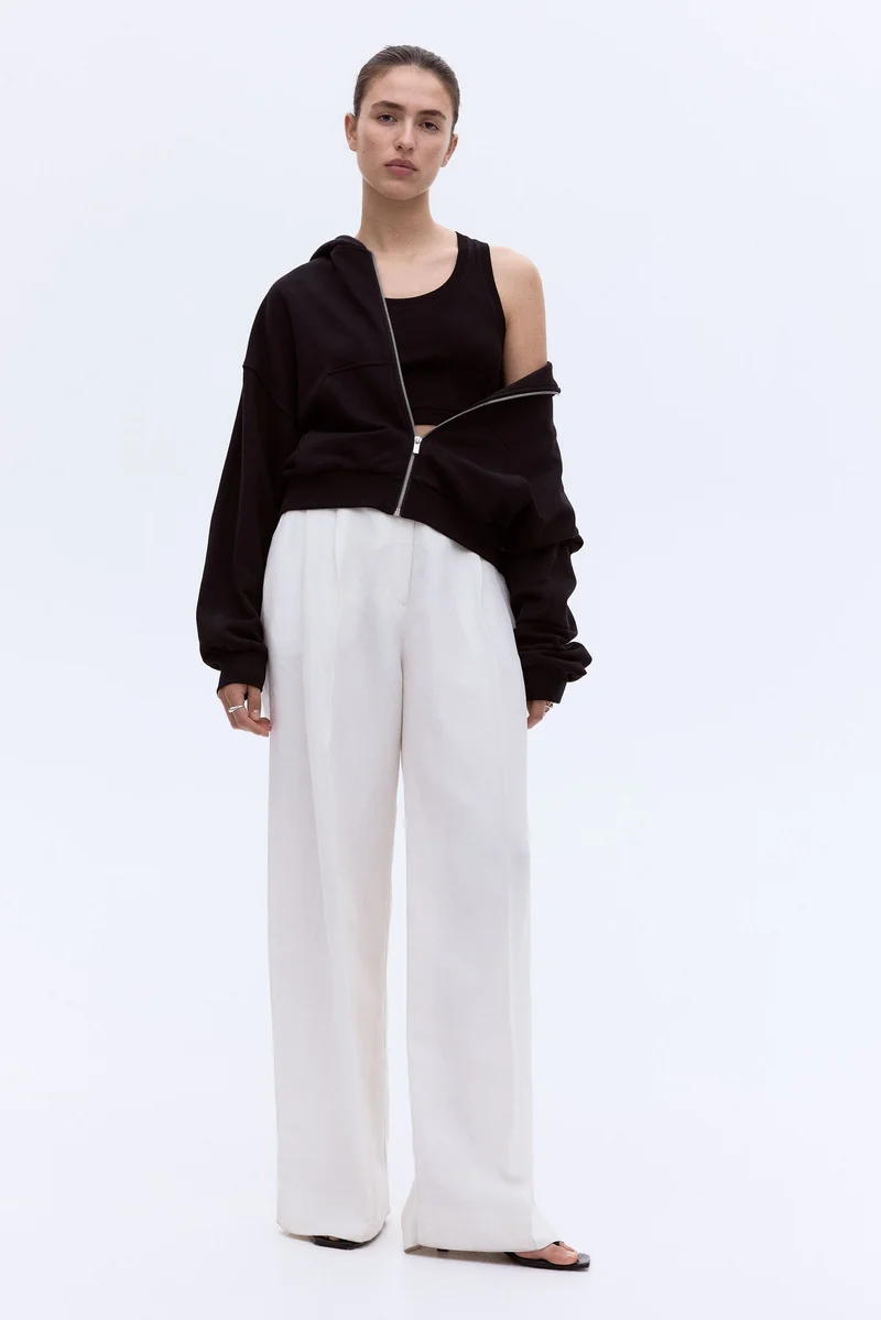 H&M Cropped ribbed vest top