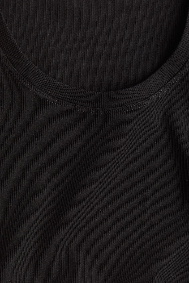 H&M Cropped ribbed vest top