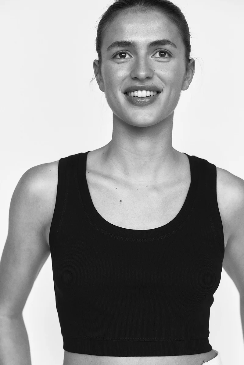 H&M Cropped ribbed vest top