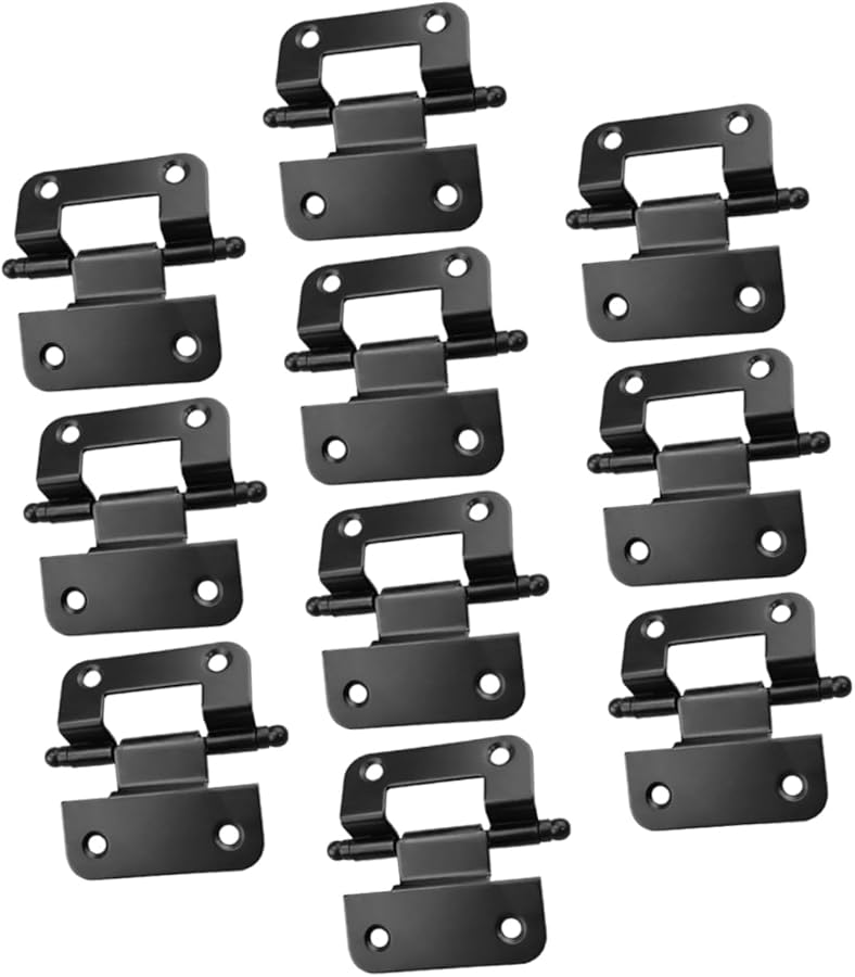Iron Door Hinge 10pcs Replacement Cabinet Hinges for Storage Bathroom Cabinet - Image 1