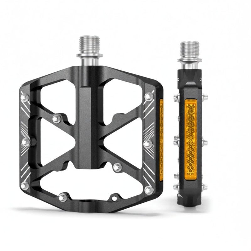 GEWAGE Gold Bike Pedals: CNC Aluminum Alloy Durability - 3 Sealed Bearings Anti-Skid Pedals With Reflectors For Night Riding Safety - Image 4