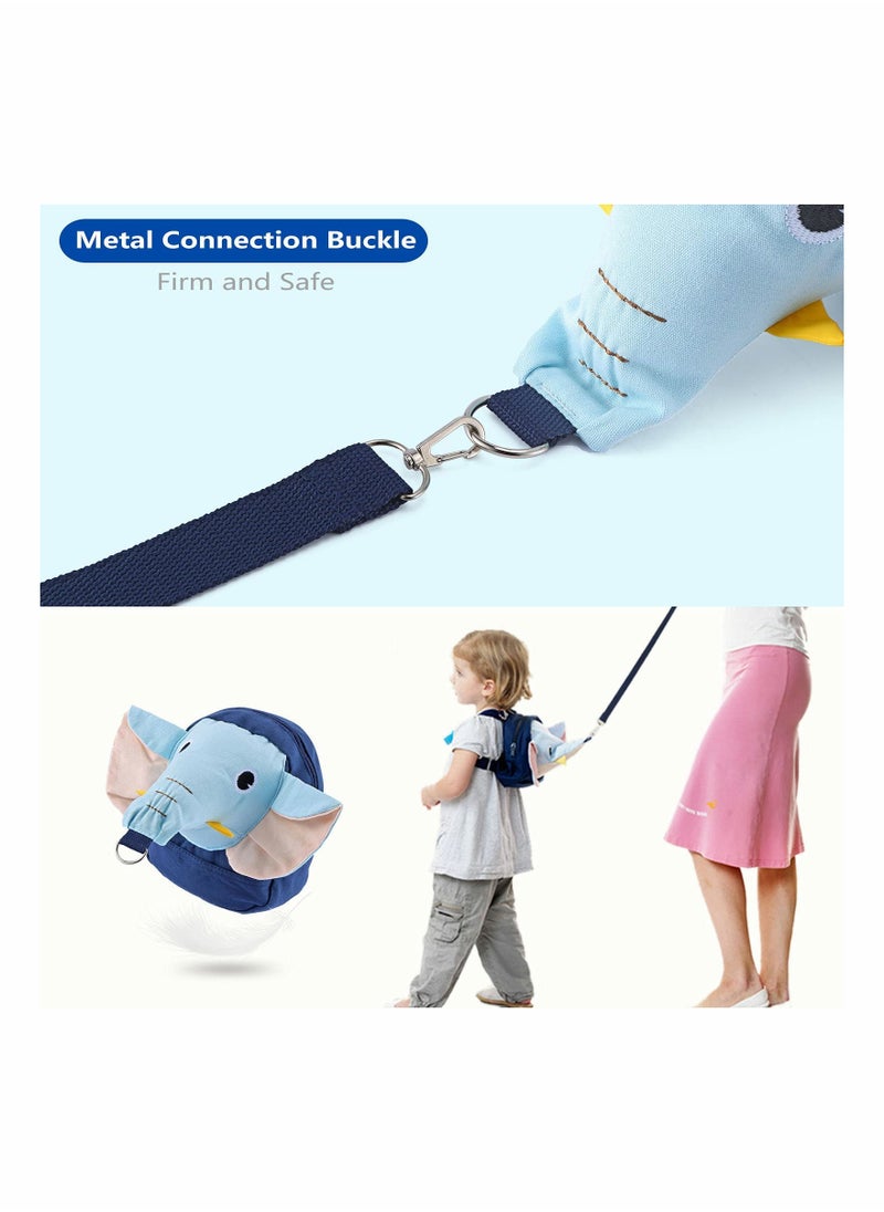 SYOSI - Toddler Walking Safety Backpack with Leash, Anti Lost Child Backpack with Safety Leash, Cute Child Mini Walking Safety Harness for Airport Travel Kids Baby Children Infant Boys, Blue - Image 1