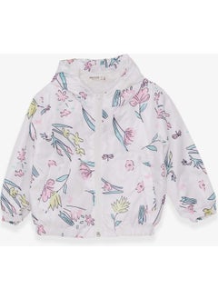Breeze Girl's Raincoat Floral Patterned White (1-5 Years)  - Image 2