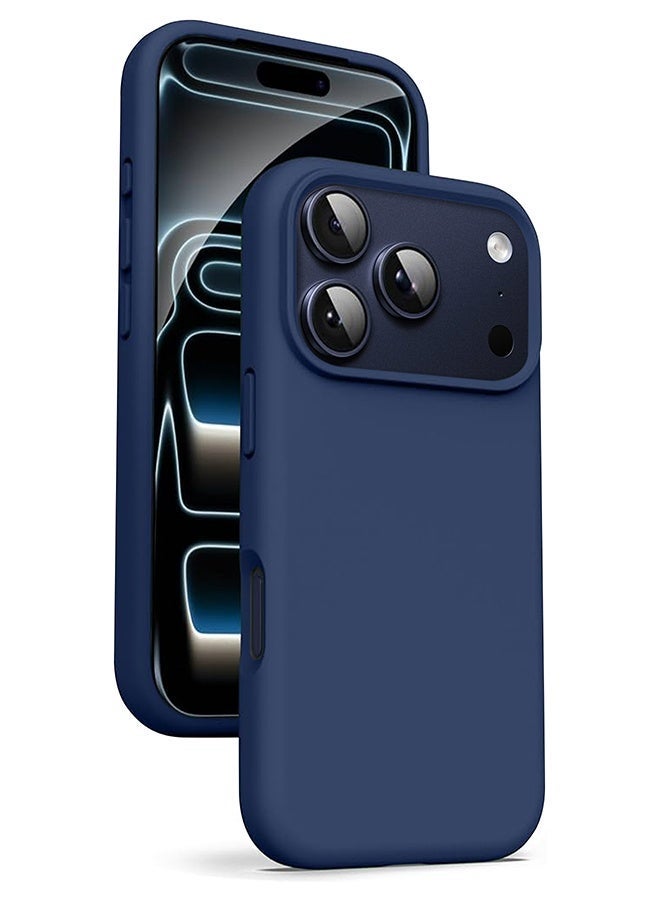 ميدا غطاء سيليكون سائل فاخر لآيفون 17 برو وبطانة مايكروفايبر – ملمس ناعم ومقاوم للبصمات - Image 1