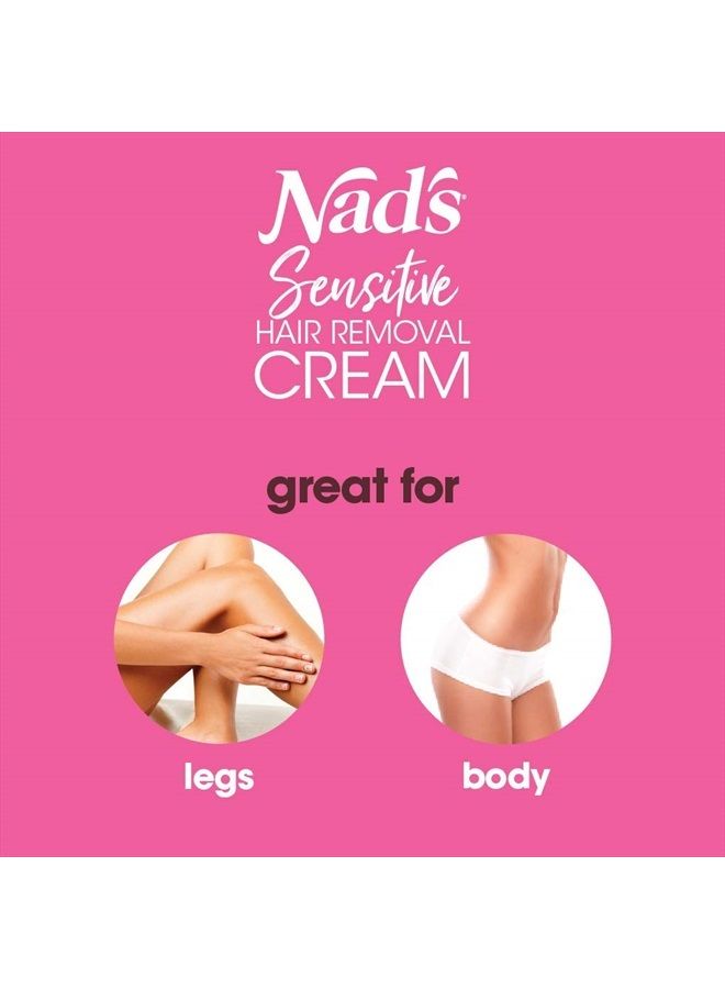 Nad's كريم إزالة الشعر - إزالة شعر لطيفة ومهدئة للنساء - كريم إزالة الشعر الحساس للجسم والساقين، 5.1 أونصة - Image 4
