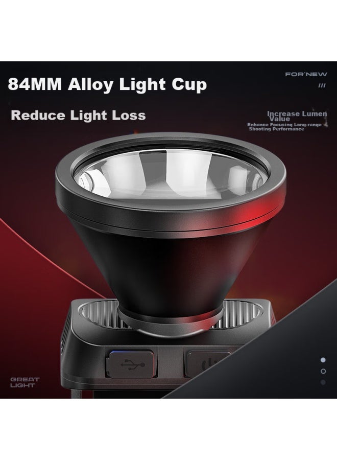 Supfire Headlamp, High Brightness, Long Battery Life, Rechargeable, Outdoor, Beach Combing, Night Fishing, Waterproof, Work, Mining, Head-mounted, Illumination, Flashlight - Image 1
