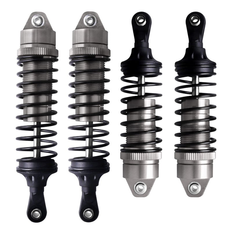 Hobbyfire Shocks Aluminum Threaded Absorber Damper Upgrades Parts Accessories for 1/10 Traxxas Slash 4x4 Rustler 4X4 VXL Stampede 4X4 Hoss 4X4 Replace 5862 (Gray) - Image 4