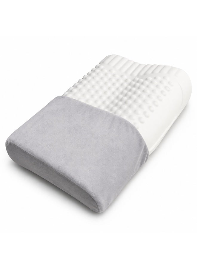 Premium Contour Memory Foam Massage Pillow for Comfortable Head and Neck Support with Washable Removable Cover - Image 1