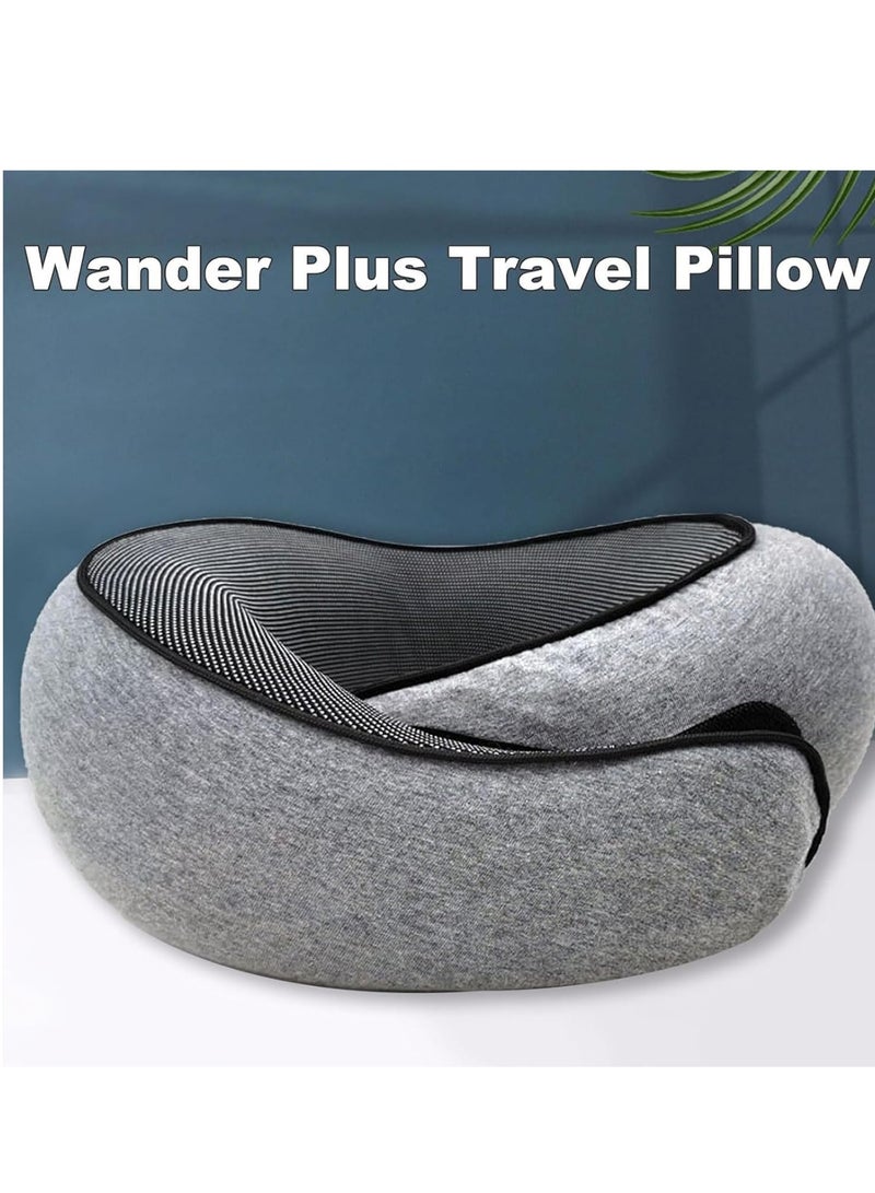 ميكسد وسادة الرقبة للسفر، وسادة الرقبة للسفر، وسادة الرقبة للسفر، وسادة الرقبة للطائرات، وسادة الرقبة للطائرات، وسادة الرقبة للسفر، وسادة السفر من ميموري فوم للطائرات (أسود) - Image 5