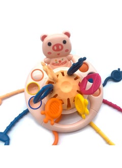 Generic Baby Puzzle Fun Finger Lala Le Press Training Hand-eye Coordination Hand Fine Movements Early Education Tooth Gel-Color:Brown Bear-Specifications:High Quality Silicone Material, All Environmental Protection, Can Be Tested/boxed  - Image 2
