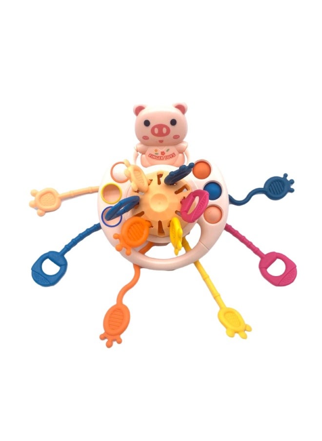 Generic - Baby Puzzle Fun Finger Lala Le Press Training Hand-eye Coordination Hand Fine Movements Early Education Tooth Gel-Color:Brown Bear-Specifications:High Quality Silicone Material, All Environmental Protection, Can Be Tested/boxed - Image 1