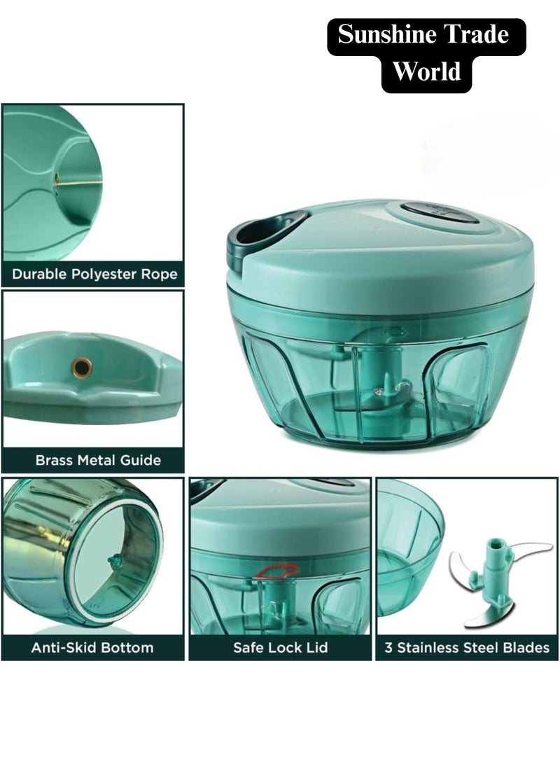 Sunshine Trade World Stovekraft Handy Mini Plastic Chopper – Compact Food Cutter, 13x13x10cm, Durable & Easy to Use, Green - Image 5