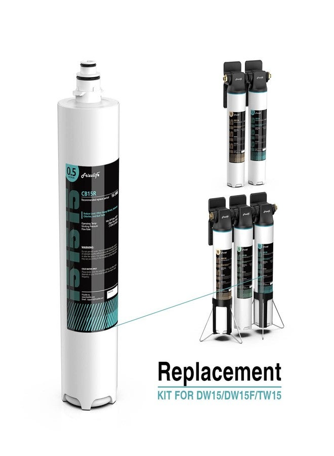 Frizzlife CB15R-HF Replacement Housing Kit With CB10R Filter Cartridge Inside - For DW15, DW15F, TW15 Under Sink Water Filter Systems - Image 2