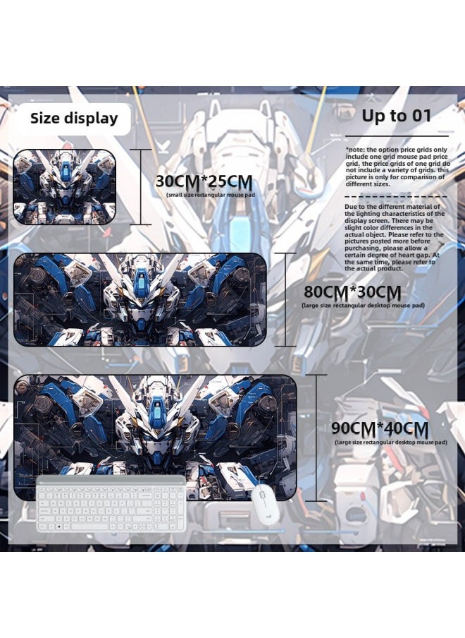 Generic - Mouse Pad Oversized Gundam Computer Keyboard Pad Cartoon Game Mouse Pad Boys E-sports Computer Thickened Desk Pad-Color:900*400*3mm-Pattern:Up To 01 - Image 1