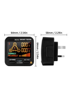 KASTWAVE Outlet Tester EBTN LCD with Voltage Display RCD Receptacle Socket Tester Circuit Analyzer Polarity Detector Leakage Tester Electricity Line Fault Checker 8 Visual Indications  - Image 5