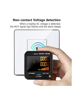 KASTWAVE Outlet Tester EBTN LCD with Voltage Display RCD Receptacle Socket Tester Circuit Analyzer Polarity Detector Leakage Tester Electricity Line Fault Checker 8 Visual Indications  - Image 2