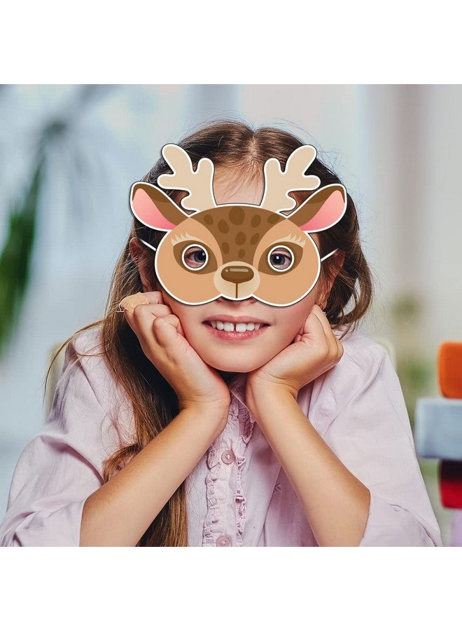 فيستيكو أقنعة وجه بطابع الغزلان من Festiko® (30 قطعة)، لوازم حفلات بطابع الغزلان، هدايا إرجاع للأطفال، مستلزمات حفلات بطابع الغزلان، أقنعة وجه للأطفال - Image 5