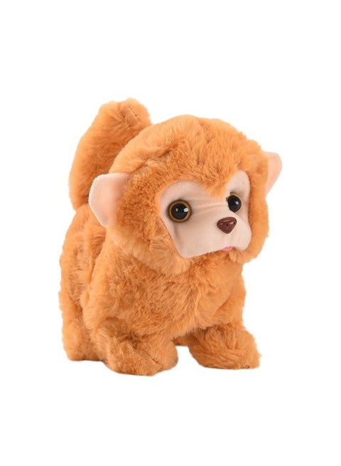 Yellow Monkey Electronic Plush Toy Simulates Calls, Can Walk And Wag Its Tail, Plush Interactive Toy Suitable For Children And Babies