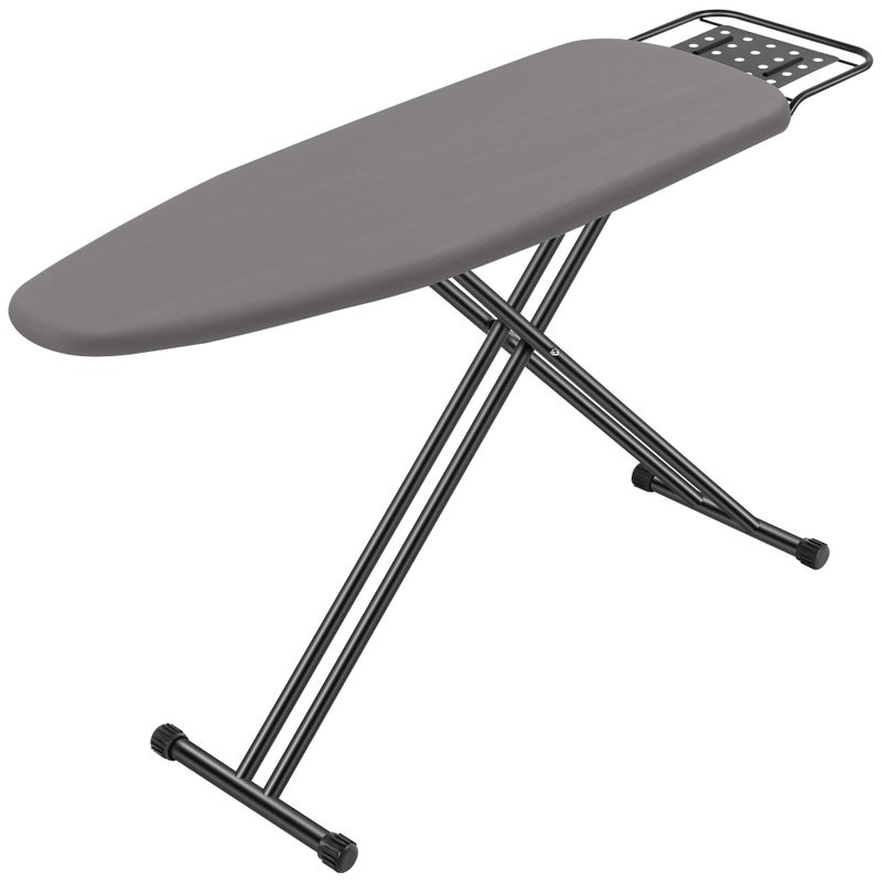 Jakeefud Full Size Ironing Board 47" X 15" with Heat Resistant Cover and Thicken Felt Pad, Safety Iron Rest, Anti-Skid Feet, Height Adjustable, Heavy Duty - Image 1