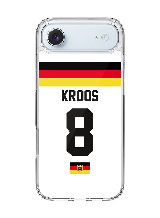 Stylizedd Classic Clear MagSafe Case for iPhone 17 Air , Hybrid Soft Case Flexible Edges Anti Drop TPU PC Gel Thin Transparent Cover [ Designed for iPhone 17 Air ] - Football Team - Germany, Player Name - Kroos