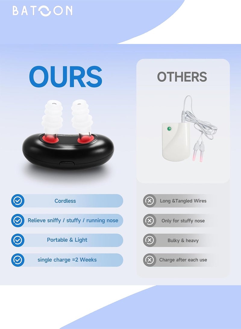 Batoon Red light nasal therapy device - red light nasal therapy device, soothes dry nasal cavity, allergies, relieves sinus discomfort, rechargeable portable nasal light therapy device  - Image 5