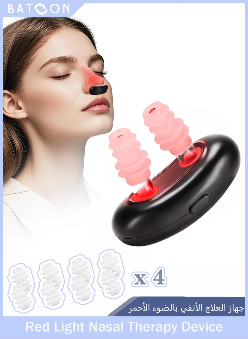Batoon Red light nasal therapy device - red light nasal therapy device, soothes dry nasal cavity, allergies, relieves sinus discomfort, rechargeable portable nasal light therapy device  - Image 1