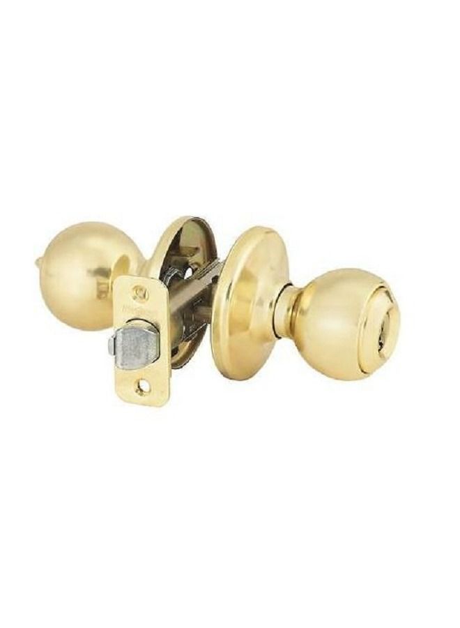 Kwikset Keyed Entry Door Lockset Eclipse Fin - Golden - Image 2