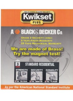 Kwikset Keyed Entry Door Lockset Eclipse Fin - Golden  - Image 5