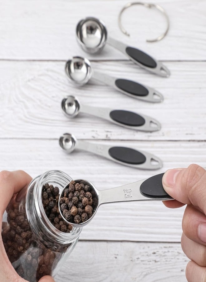 Calicage Magnetic Measuring Cups and Spoons Set, Including 7 Stainless Steel Nesting Measuring Cups and 5 Magnetic Measuring Spoons for Cooking & Baking (Black) - Image 4