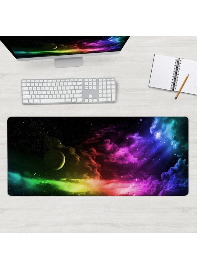BURAQ Extended Large Anti-Slip Soft Rubber Smooth Cloth Surface Game Mouse Pad Keyboard Mat, Size: 800 x 300 x 2mm  - Image 1