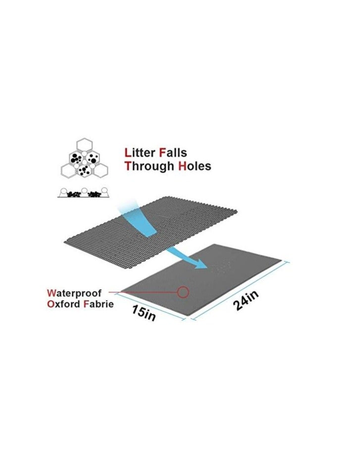 عام سجادة مزدوجة الطبقة لحماية القطط من التبول، عازلة للماء ومصممة لاحتجاز الفضلات، عبوة واحدة. - Image 2